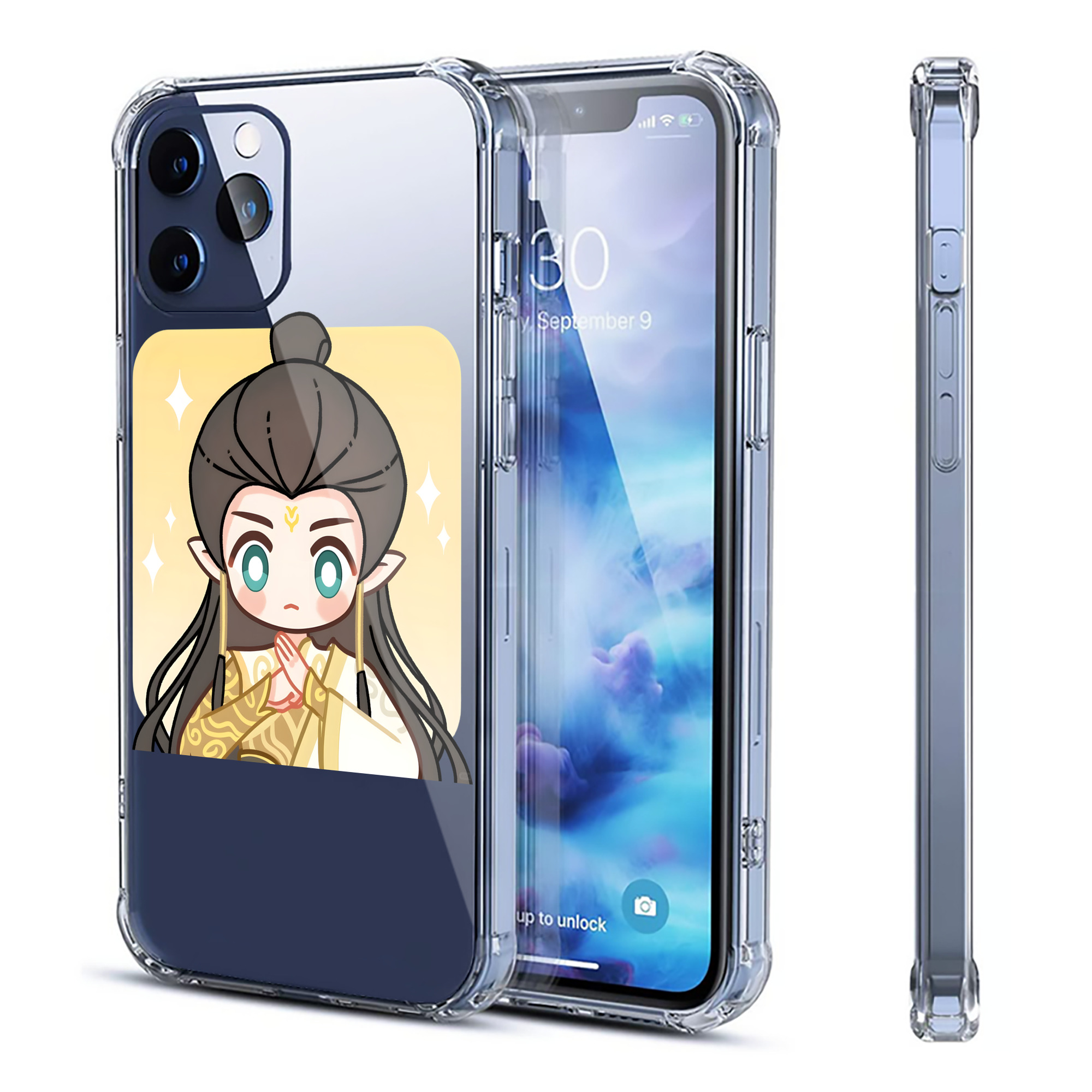 （画像用） Ne Zha 2 ナタ 魔童の大暴れ 【iPhone 12シリーズ対応】透明スマホケース（クリアソフトケース）